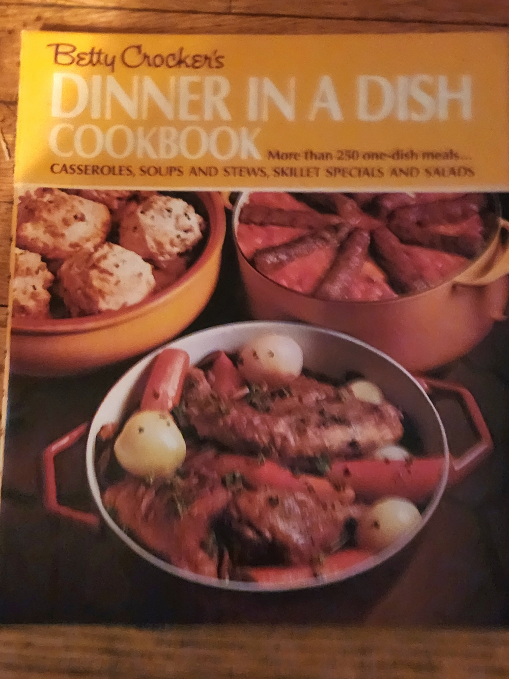 Vintage 1971 Printing of Betty Crocker's Dinner in a Dish Cookbook Illustrated